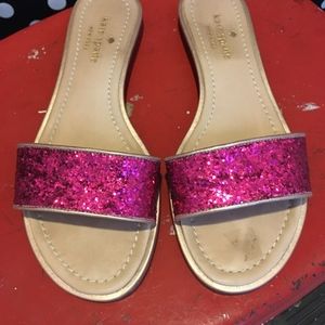 KATE SPADE TULIP SANDALS // Pink // Glitter